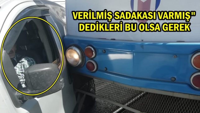 Tramvay yoluna girdi, kıl payı kurtuldu