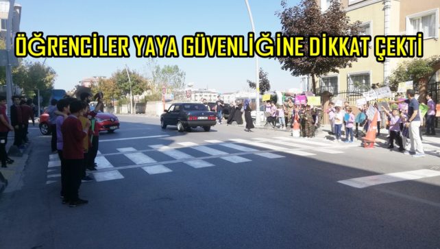 Sultangazi’de öğrencilerden ‘yaya güvenliği nöbeti’