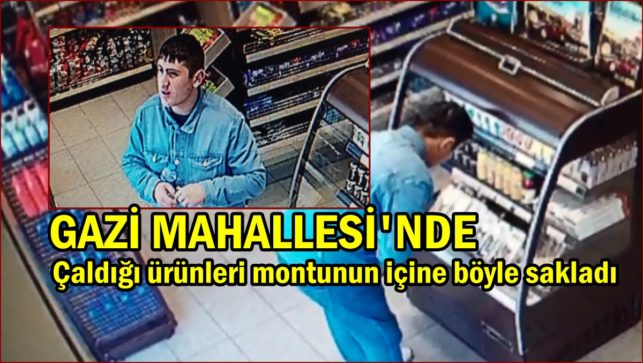 Akaryakıt istasyonunun marketindeki hırsızlık anı kamerada